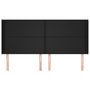 Voir la diapositive 3 : VIDAXL Tete de lit avec oreilles Noir 163x16x118/128 cm Similicuir