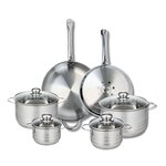 ELO Ensemble de 2 Poêles de cuisson 28 et 32 cm et 4 faitouts 14, 16, 20 et 24 cm Elo Profi Brillant