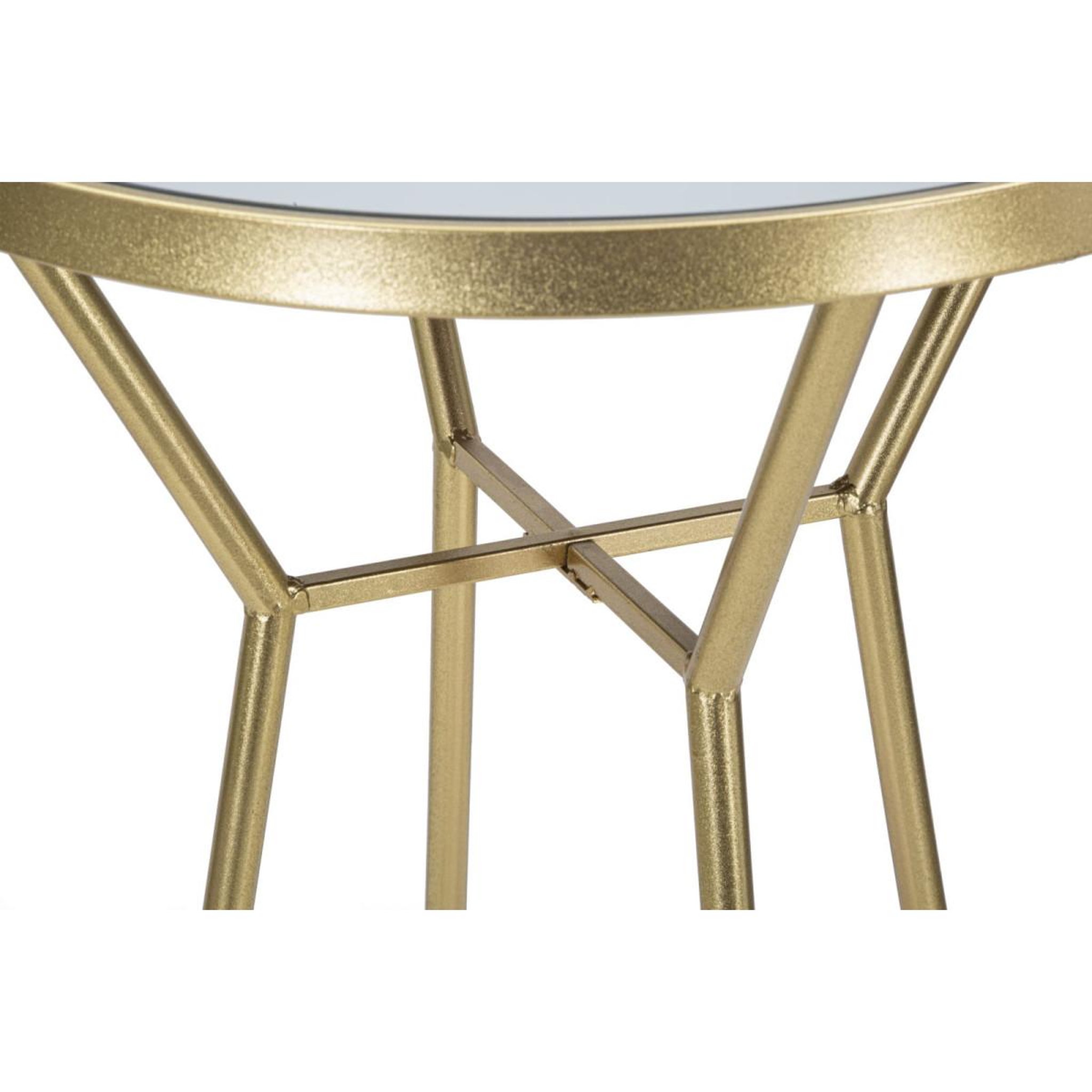 Voir la diapositive 4 : Paris Prix Table de bar miroir  circle  105cm or