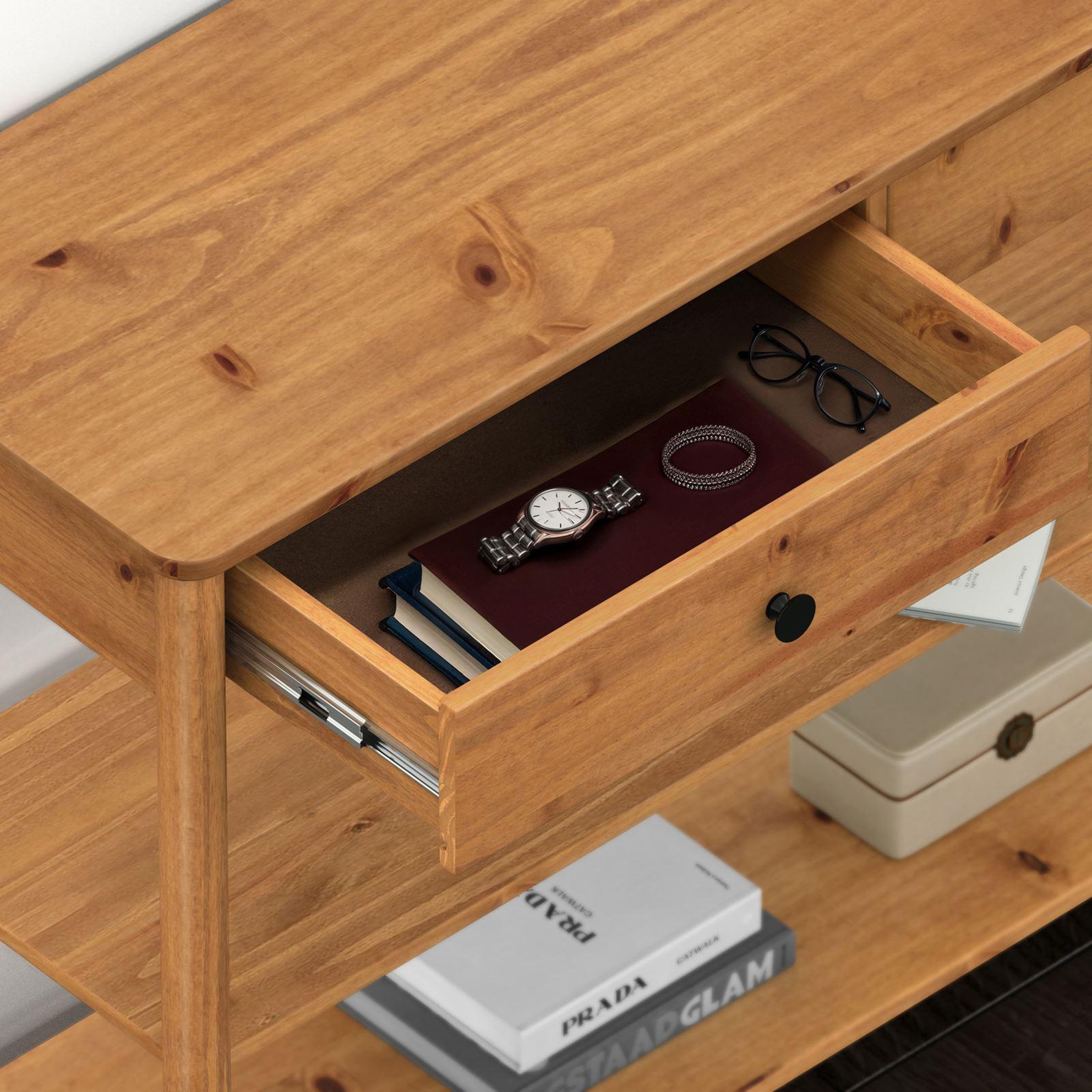 Voir la diapositive 5 : IDIMEX Table console d'entrée APOANA L 110 cm en bois