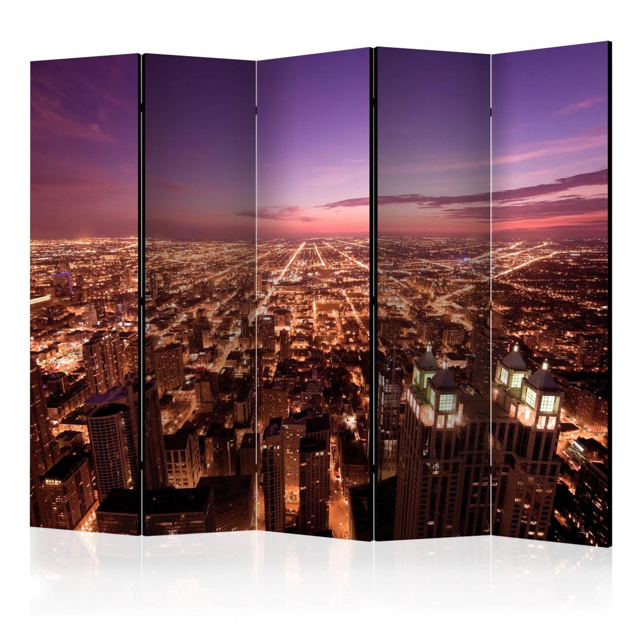 Paris Prix Paravent 5 volets  chicago panorama  172x225cm