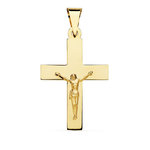 L'ATELIER D'AZUR Pendentif  - Médaille Christ sur la Croix Or 18 Carats 750 Jaune - Chaines Offertes