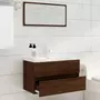 VIDAXL Ensemble de meubles de salle de bain 2 pcs Chene marron
