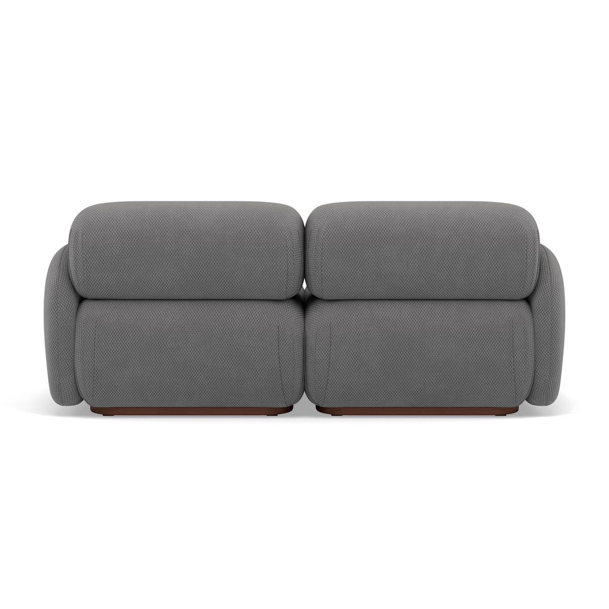 LISA DESIGN Penelope - canapé droit modulable 2 places en velours texturé