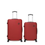 BLUESTAR BLUESTAR - Lot de 2 Valise grand format et valise weekend LONDON -. Coloris disponibles : Gris, Vert, Rose, Beige, Bleu, Noir