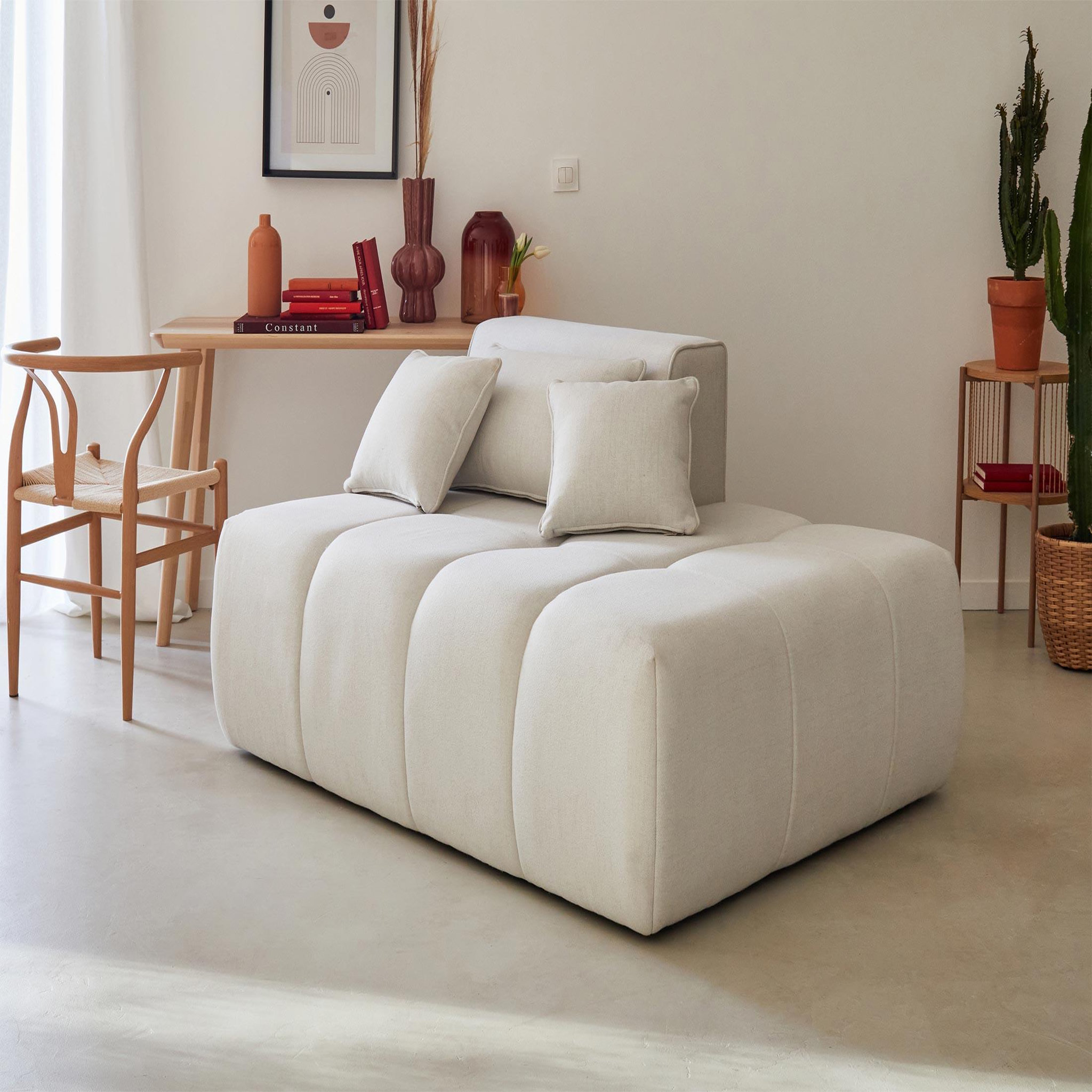 Voir la diapositive 5 : LISA DESIGN Caracas - canapé modulable d'angle gauche - 4 places - en tissu