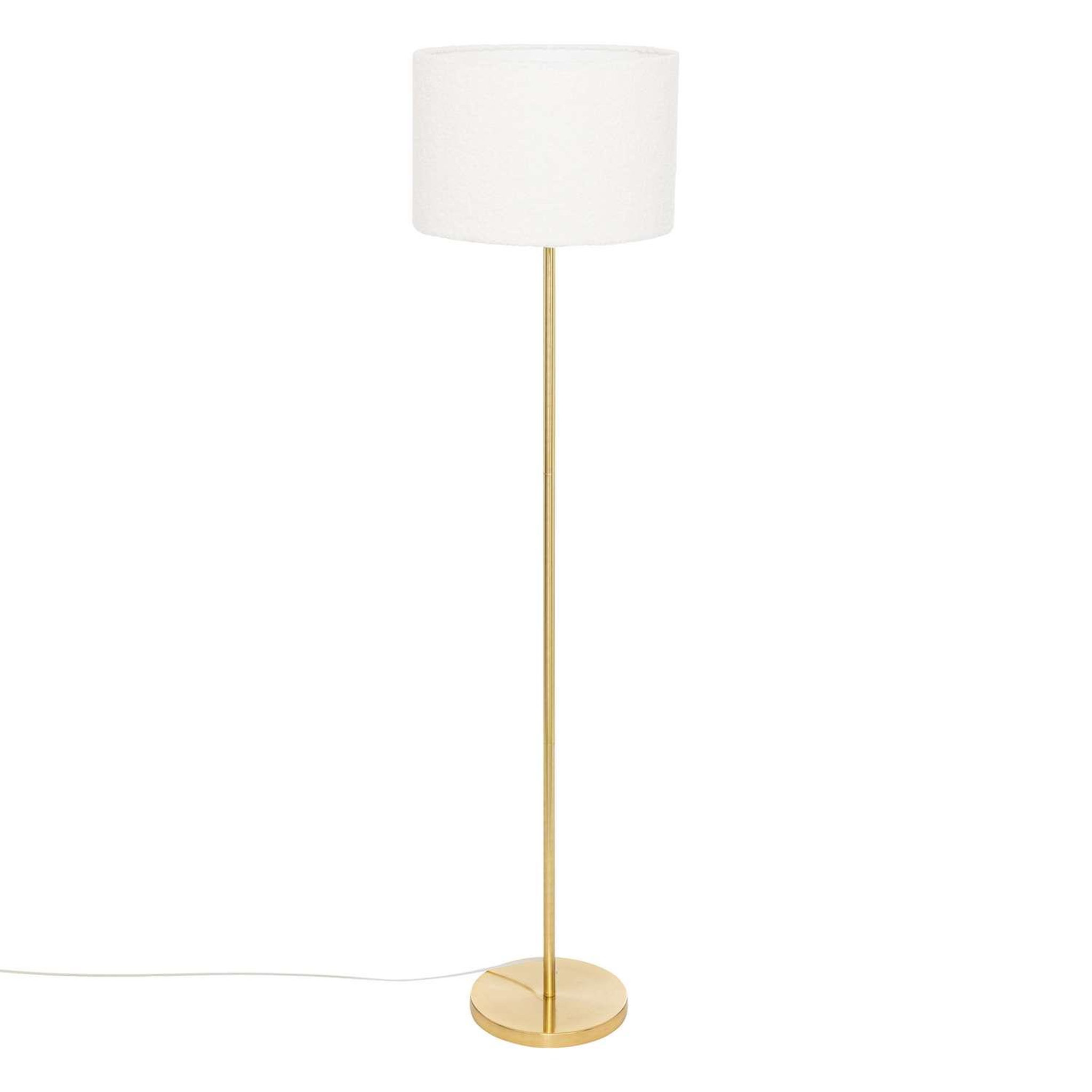 ATMOSPHERA Lampadaire droit en bouclette - h. 150 cm - or