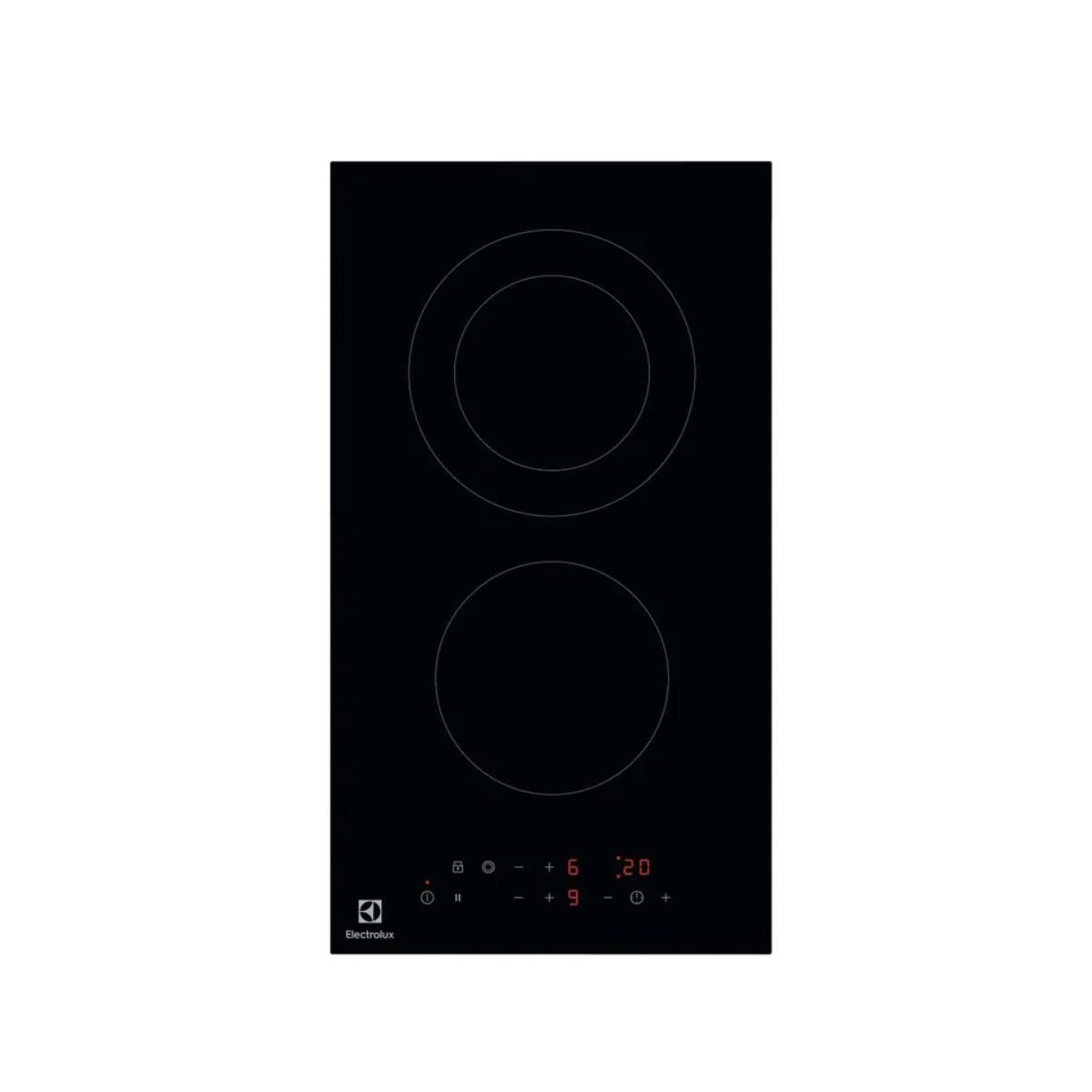 ELECTROLUX Domino vitrocéramique 29cm 2 feux 2900w noir - lhr3233ck