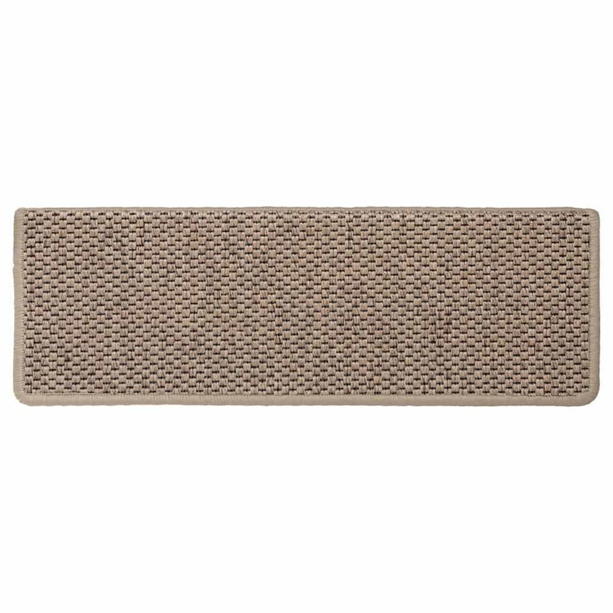 VIDAXL Tapis d'escalier autocollants 30 pcs 65x21x4 cm sable