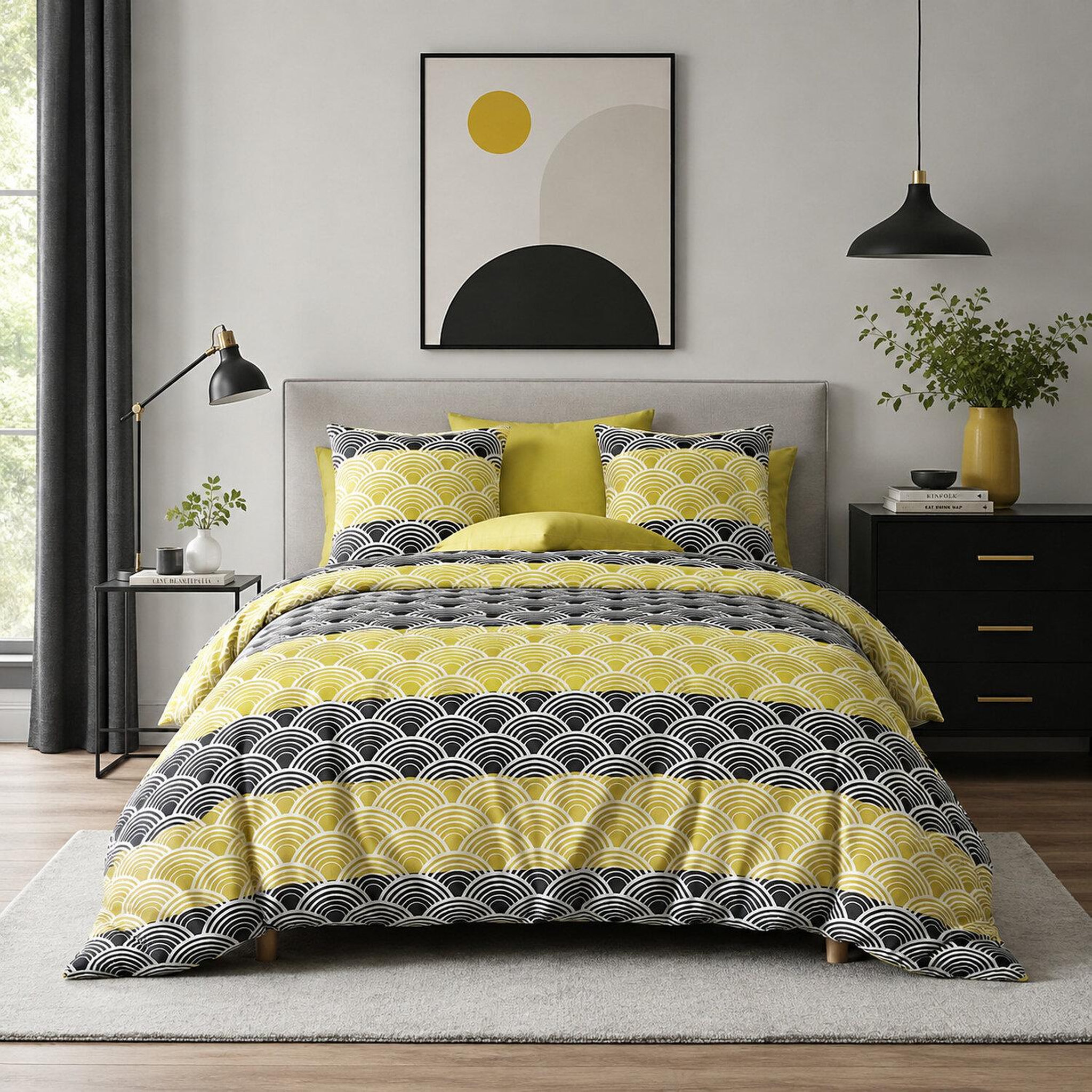 Voir la diapositive 1 : Les Ateliers du Linge Parure housse de couette 100% microfibre 60 gsm, hiko