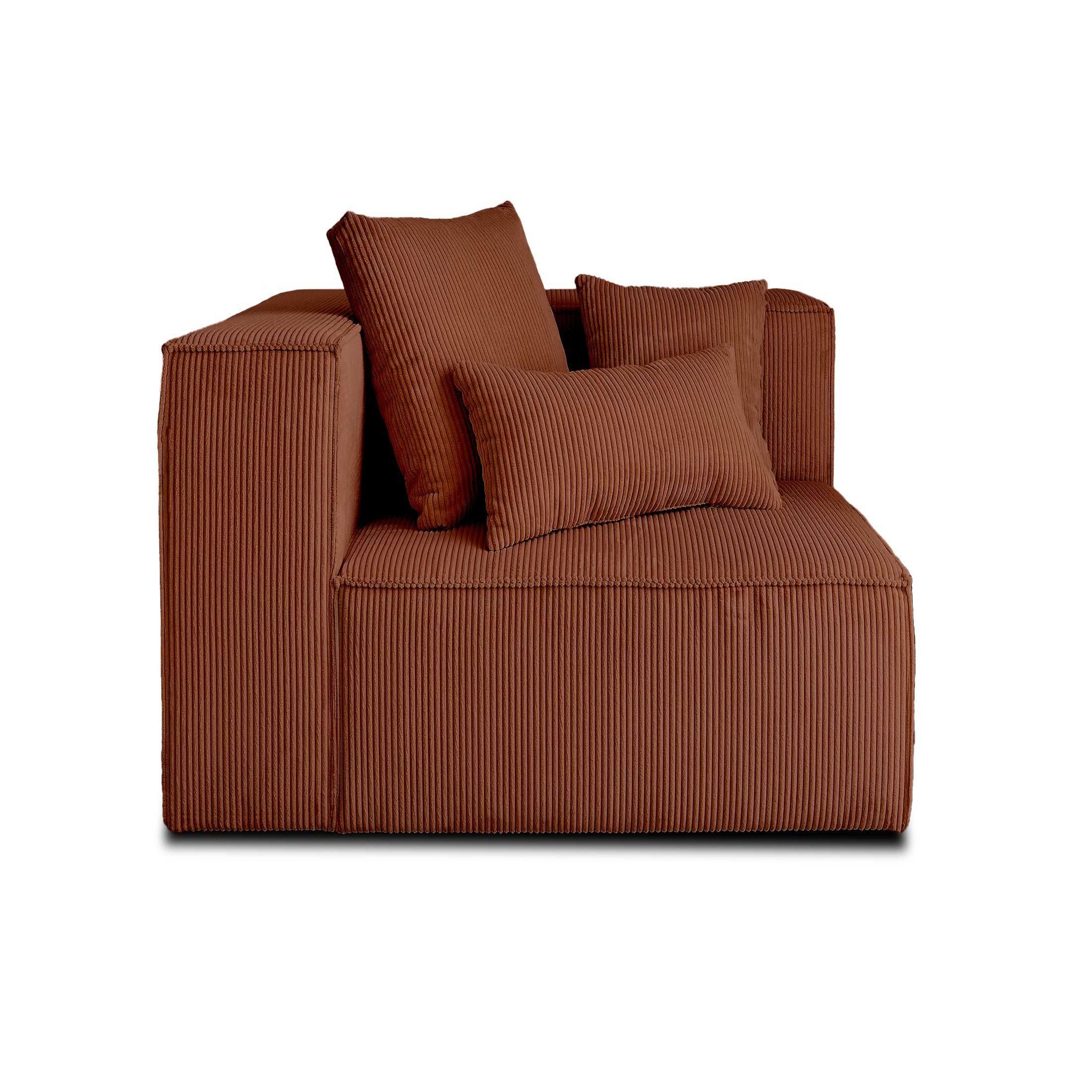 Voir la diapositive 5 : BEST MOBILIER Colombine - module d'assise gauche - en velours côtelé