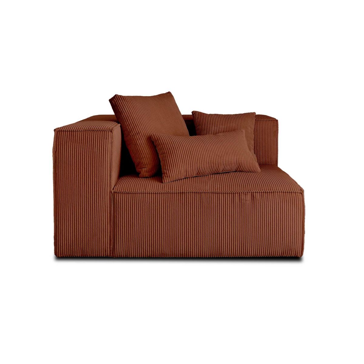 LISA DESIGN Colombine - module d'assise gauche - en velours côtelé