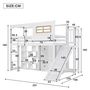 Voir la diapositive 3 : MERAX Lit combiné enfant 90x200cm bois et mdf coloris blanc