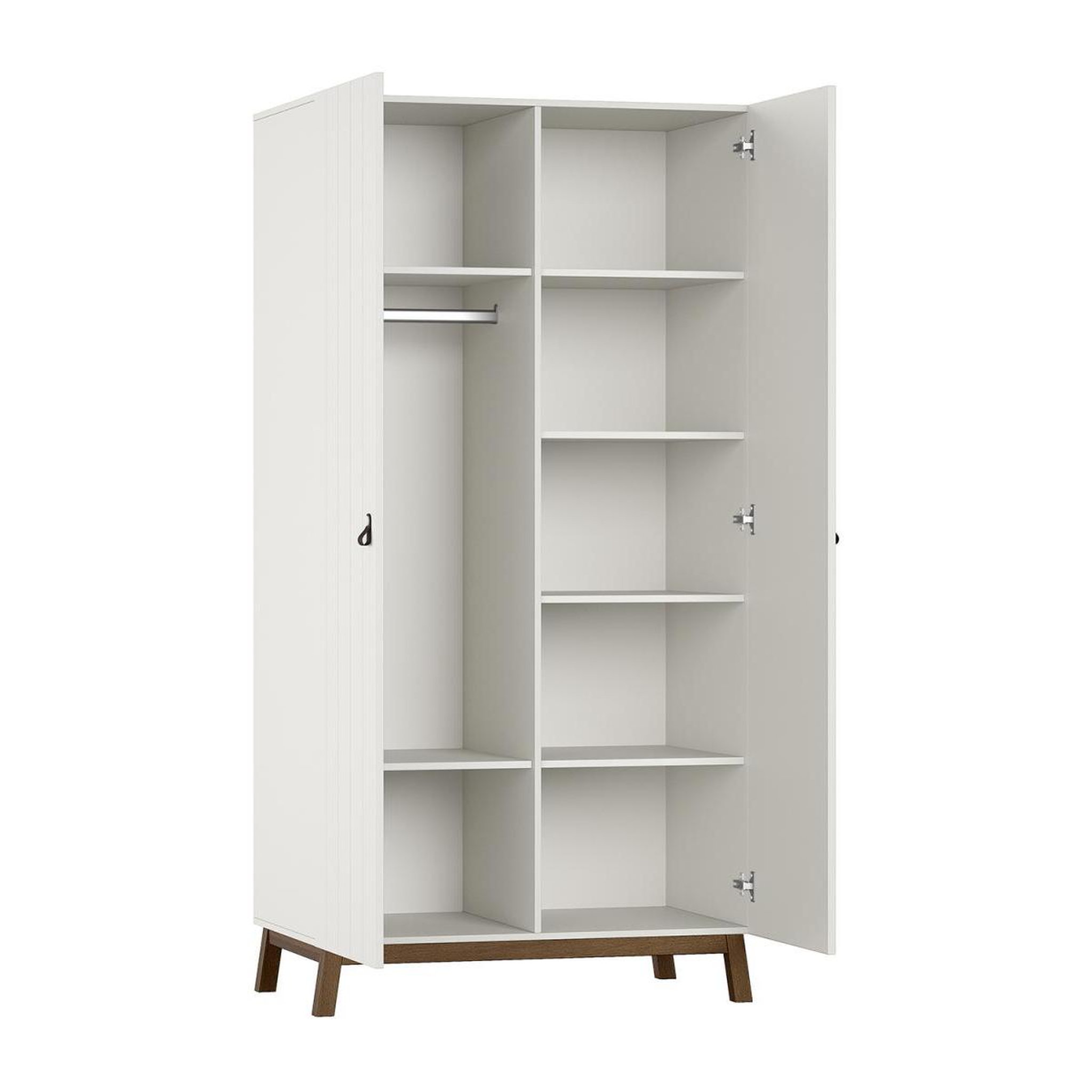 Voir la diapositive 2 : Vipack Armoire sezane 2 portes clay/noix