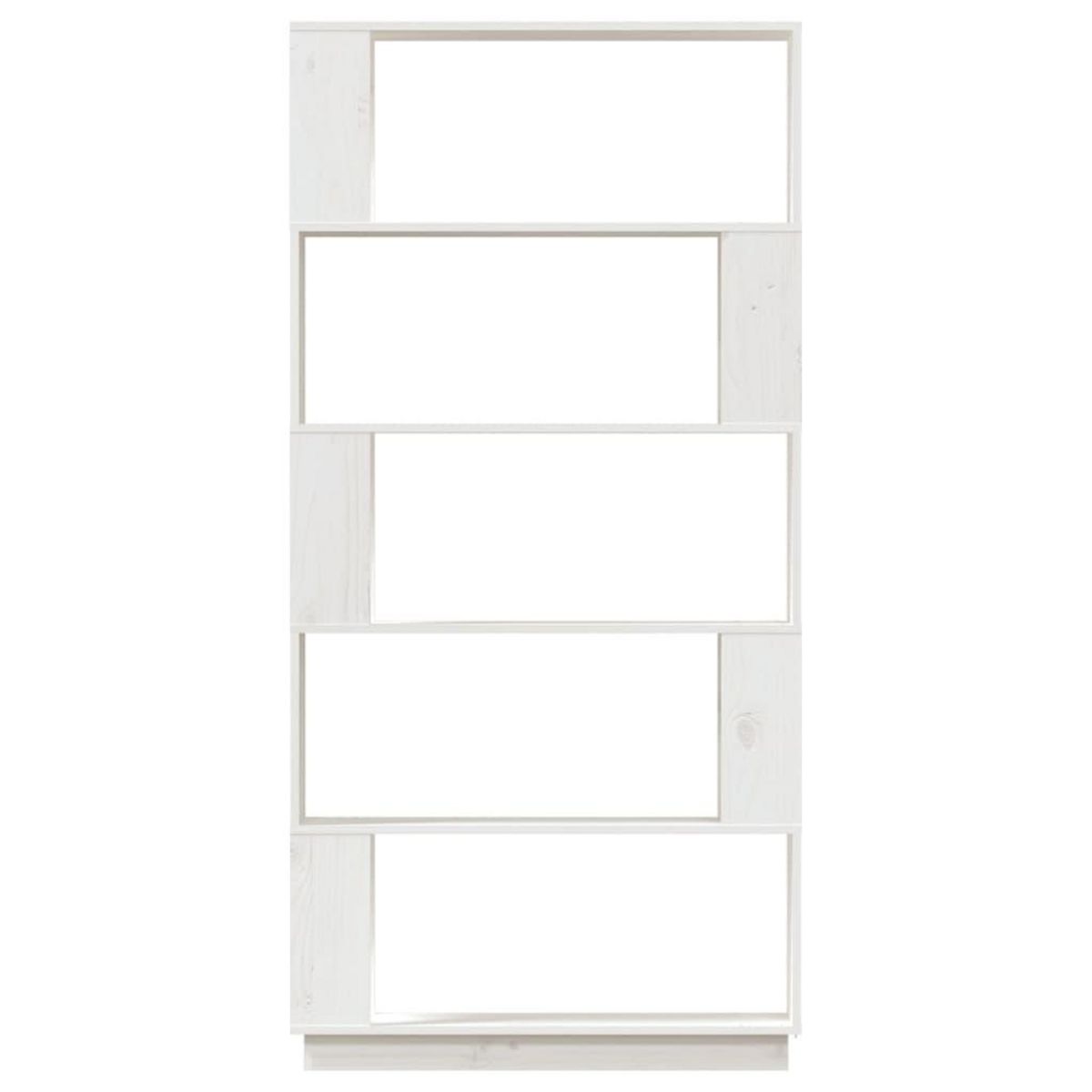 VIDAXL Bibliotheque/Separateur de piece Blanc 80x25x163,5cm Pin massif