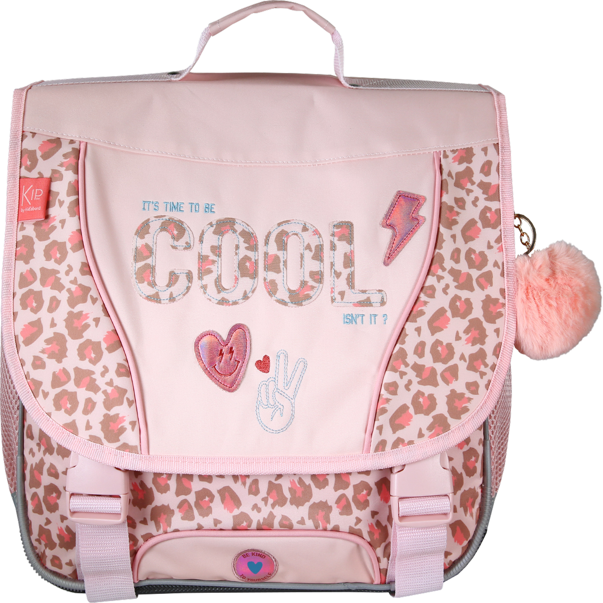 Bagtrotter KIP - Cartable scolaire 38 cm Graou - Rose - 2 Compartiments