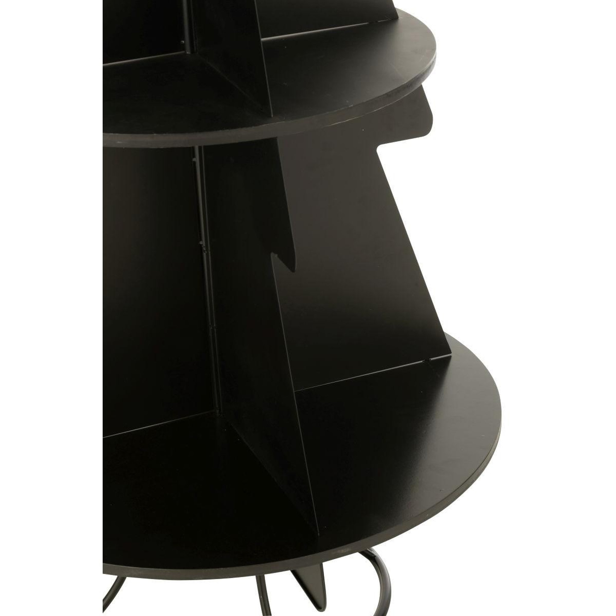 Voir la diapositive 3 : J-LINE Étagère sapin 3 niveaux  xmas  170cm noir