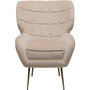 Voir la diapositive 3 : Habitat et Jardin Fauteuil en velours  Austin  - 79 x 71 x 79.5 cm - Beige