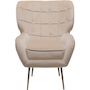 Voir la diapositive 3 : Habitat et Jardin Fauteuil en velours  Austin  - 79 x 71 x 79.5 cm - Beige