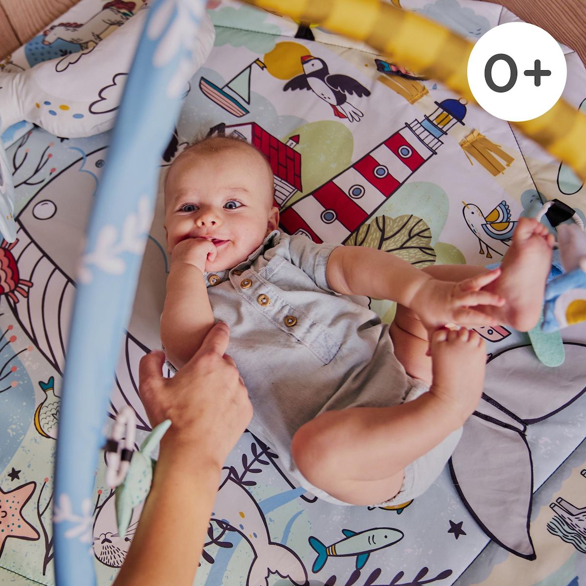 KINDERKRAFT Tapis d'éveil 2 en 1 - tapis sensoriel pour bébé
