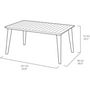 Voir la diapositive 5 : ALLIBERT by KETER Table de jardin - Rectangulaire - Coloris : blanc - En résine - 6 personnes - LIMA - Allibert by KETER