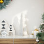 Voir la diapositive 1 : VIDAXL Arbre de Noël en bois pour decoration blanc 49 cm pin massif