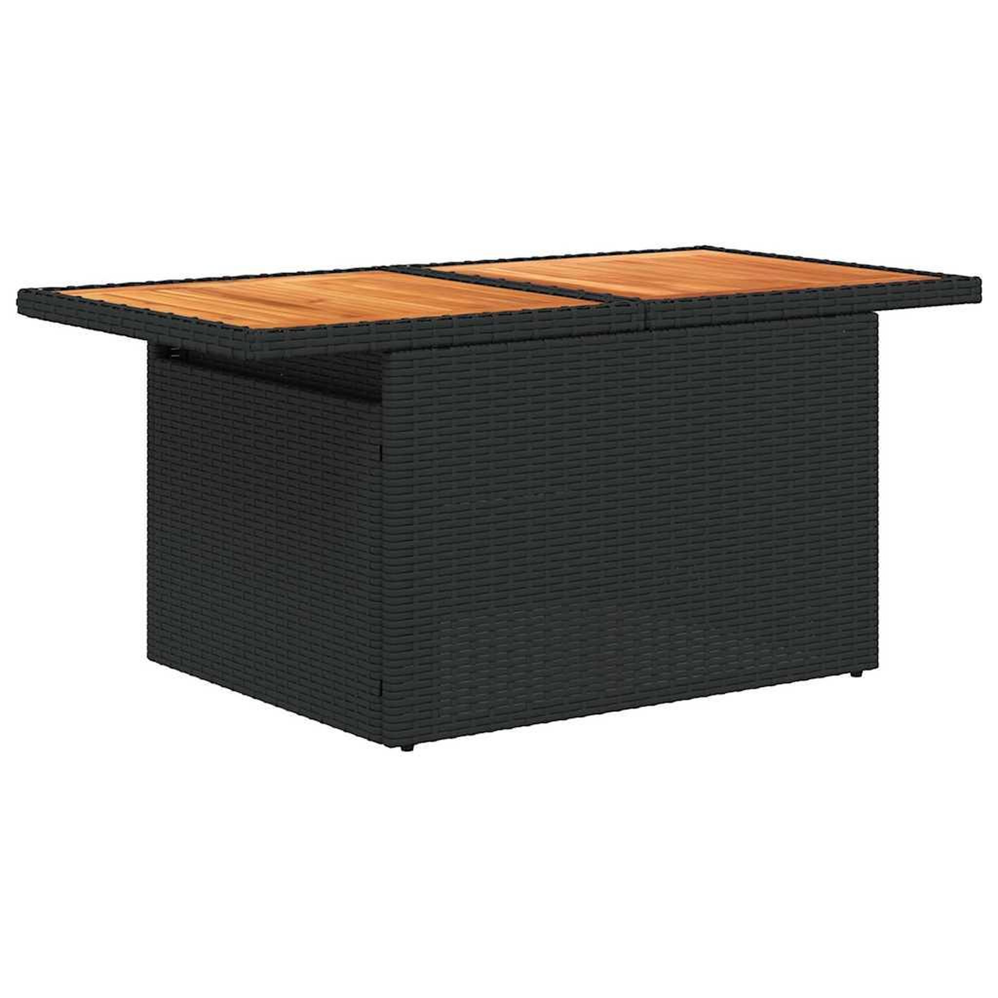 Voir la diapositive 5 : VIDAXL Salon de jardin 7 pcs avec coussins noir resine tressee