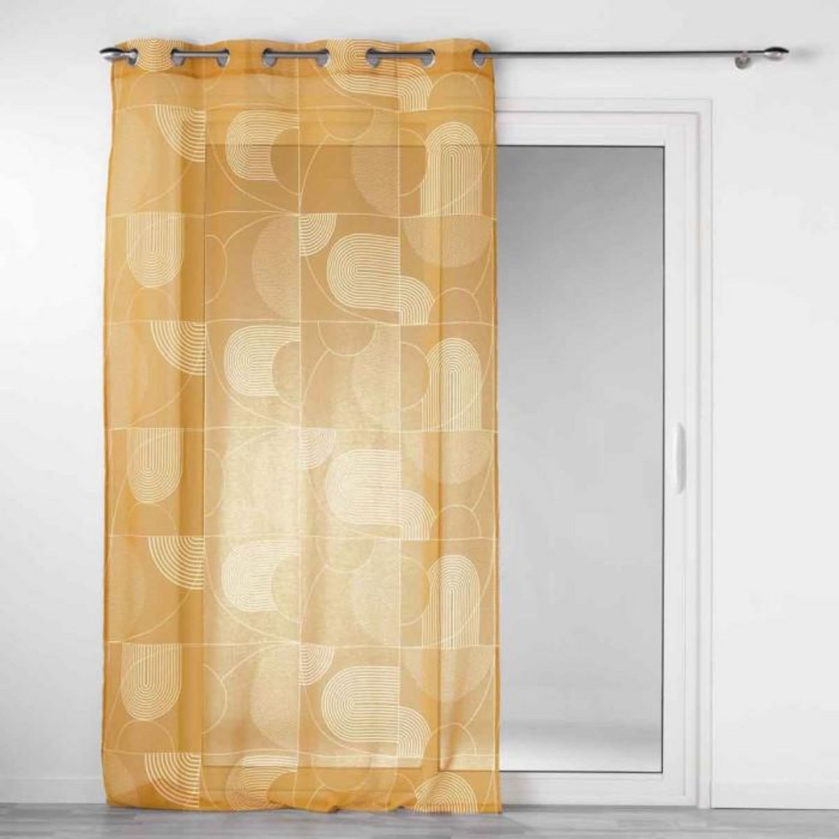 Paris Prix Rideau Voilage à Œillets  Esquisse  140x240cm Camel