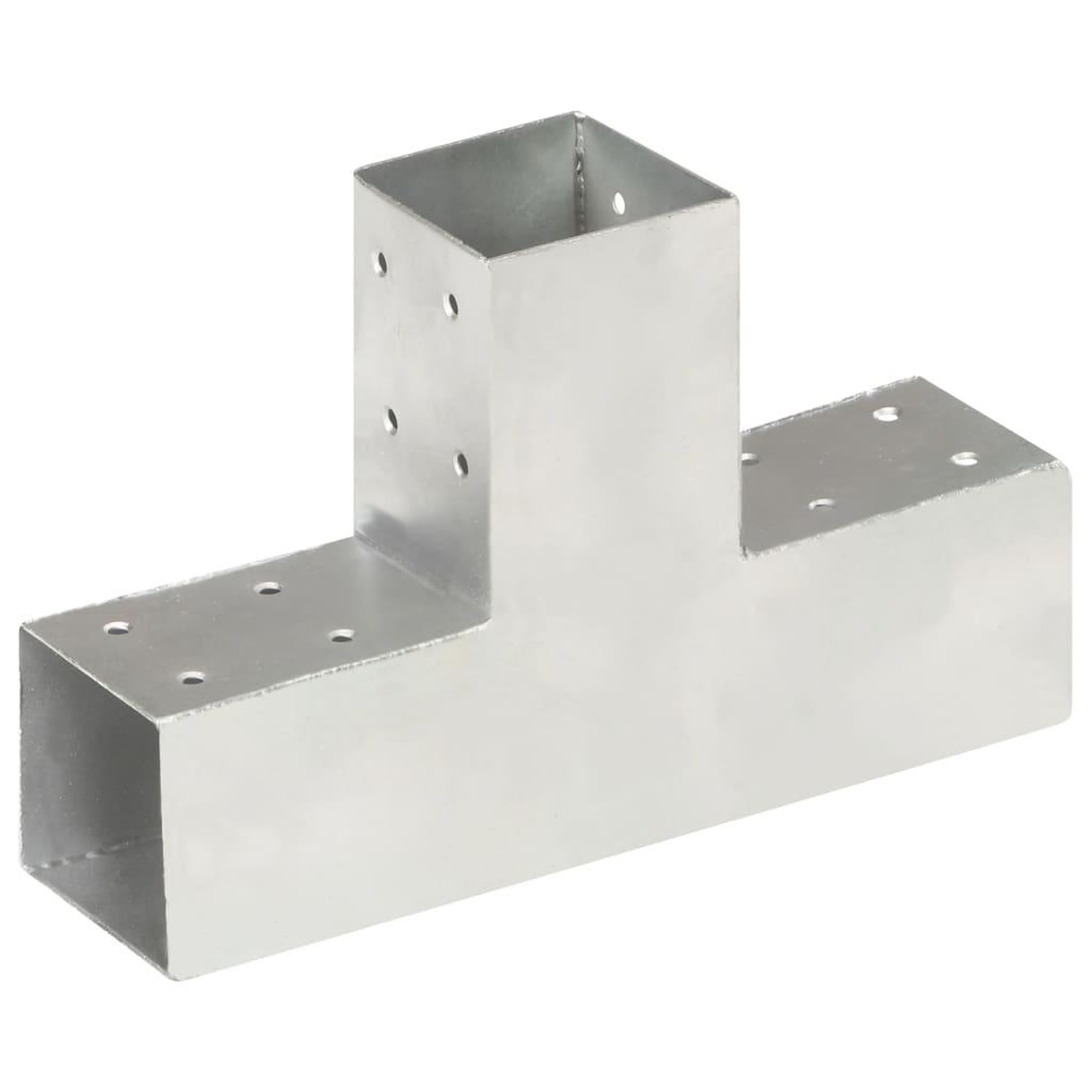 Voir la diapositive 2 : VIDAXL Connecteurs de poteau 4 pcs Forme en T Metal galvanise 71x71 mm