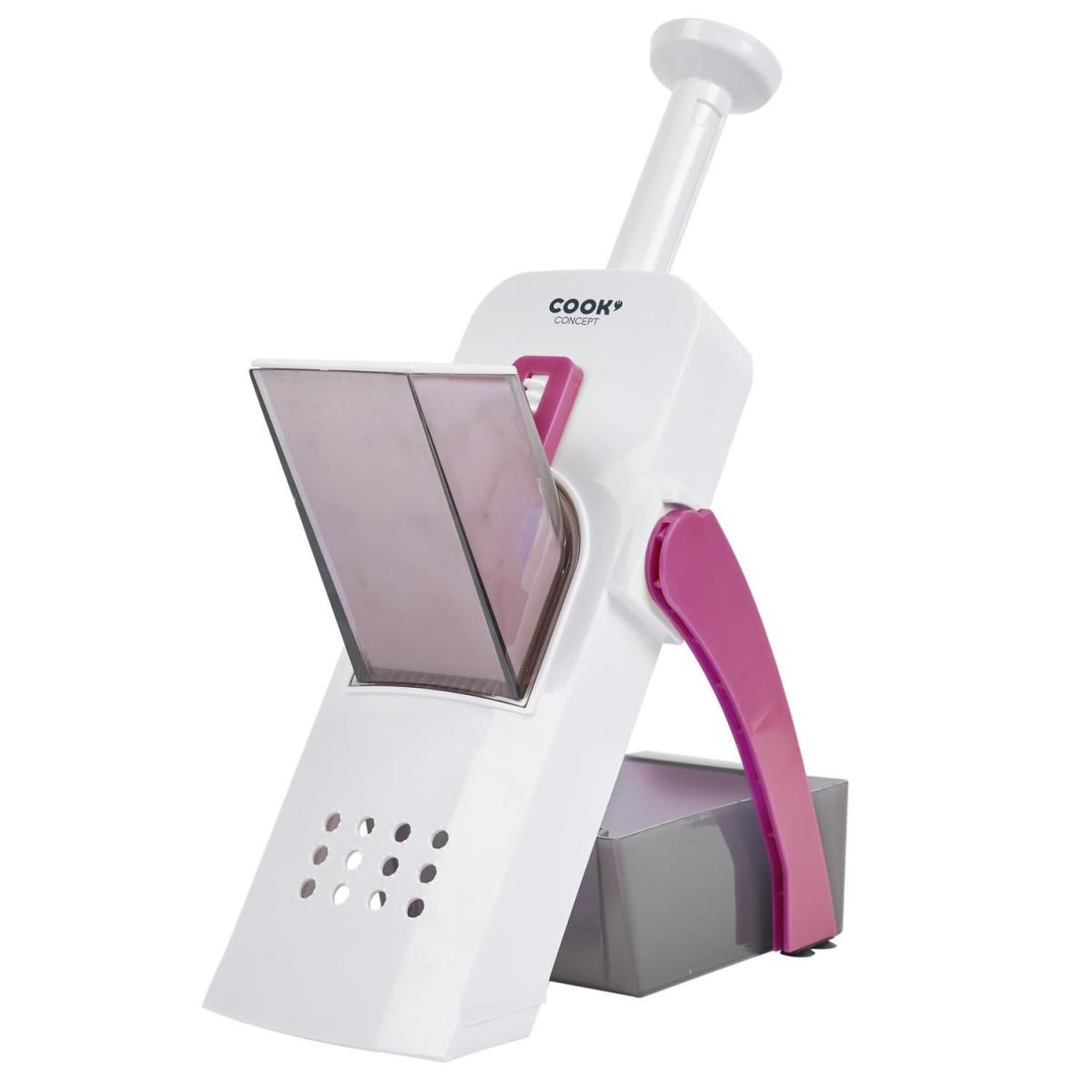 COOK CONCEPT Mandoline avec manche  4 en 1  33cm bordeaux