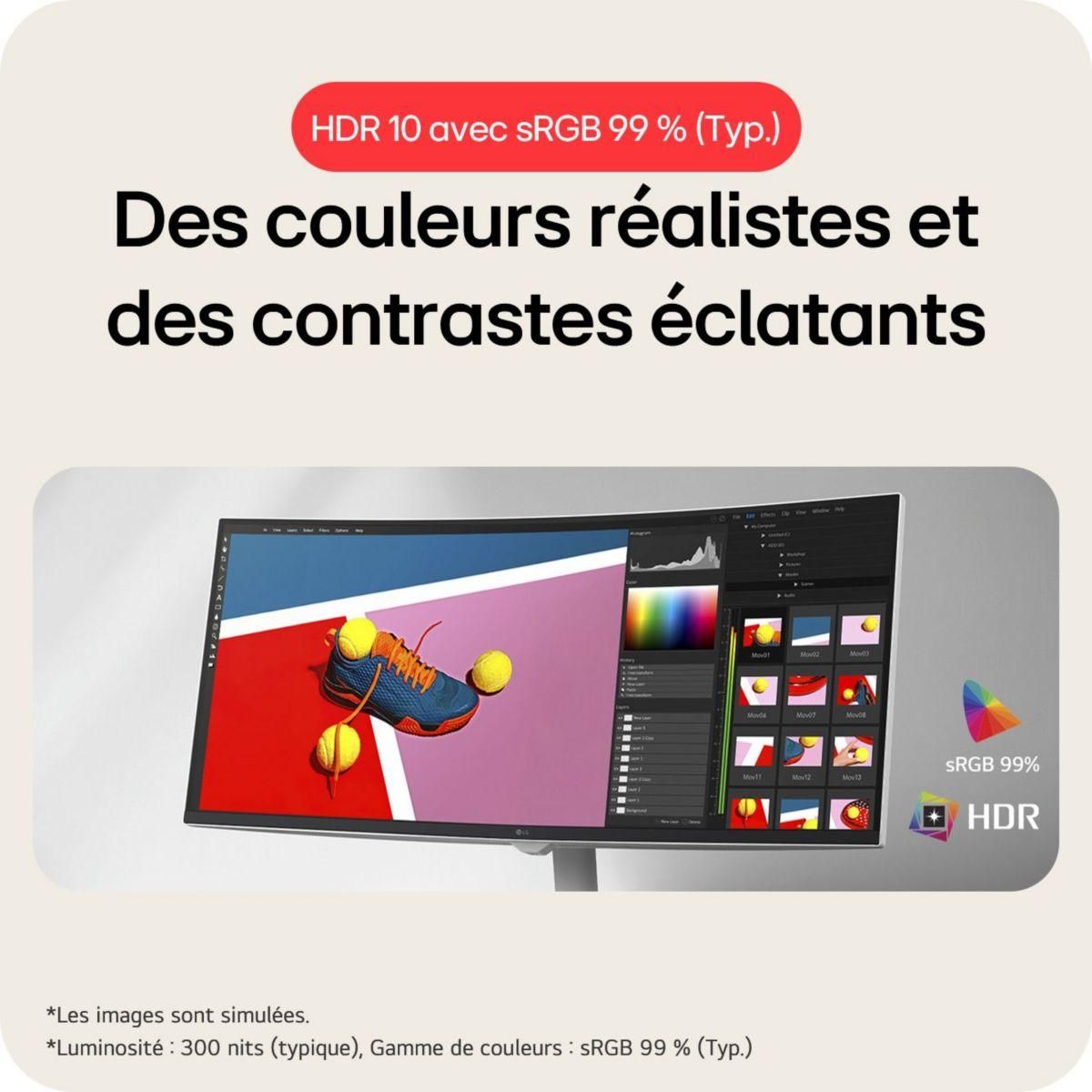 LG Ecran PC 34U601SA-W.AEU 34'' QHD