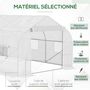 Voir la diapositive 5 : OUTSUNNY Serre tunnel grande taille 17,85 m² châssis tubulaire acier galvanisé renforcé 2,4 cm 8 fenêtres 1 porte