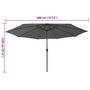Voir la diapositive 6 : VIDAXL Parasol de jardin avec lumieres LED et mat en metal anthracite