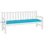 Voir la diapositive 3 : VIDAXL Coussin de banc de jardin turquoise 180x50x7 cm tissu oxford