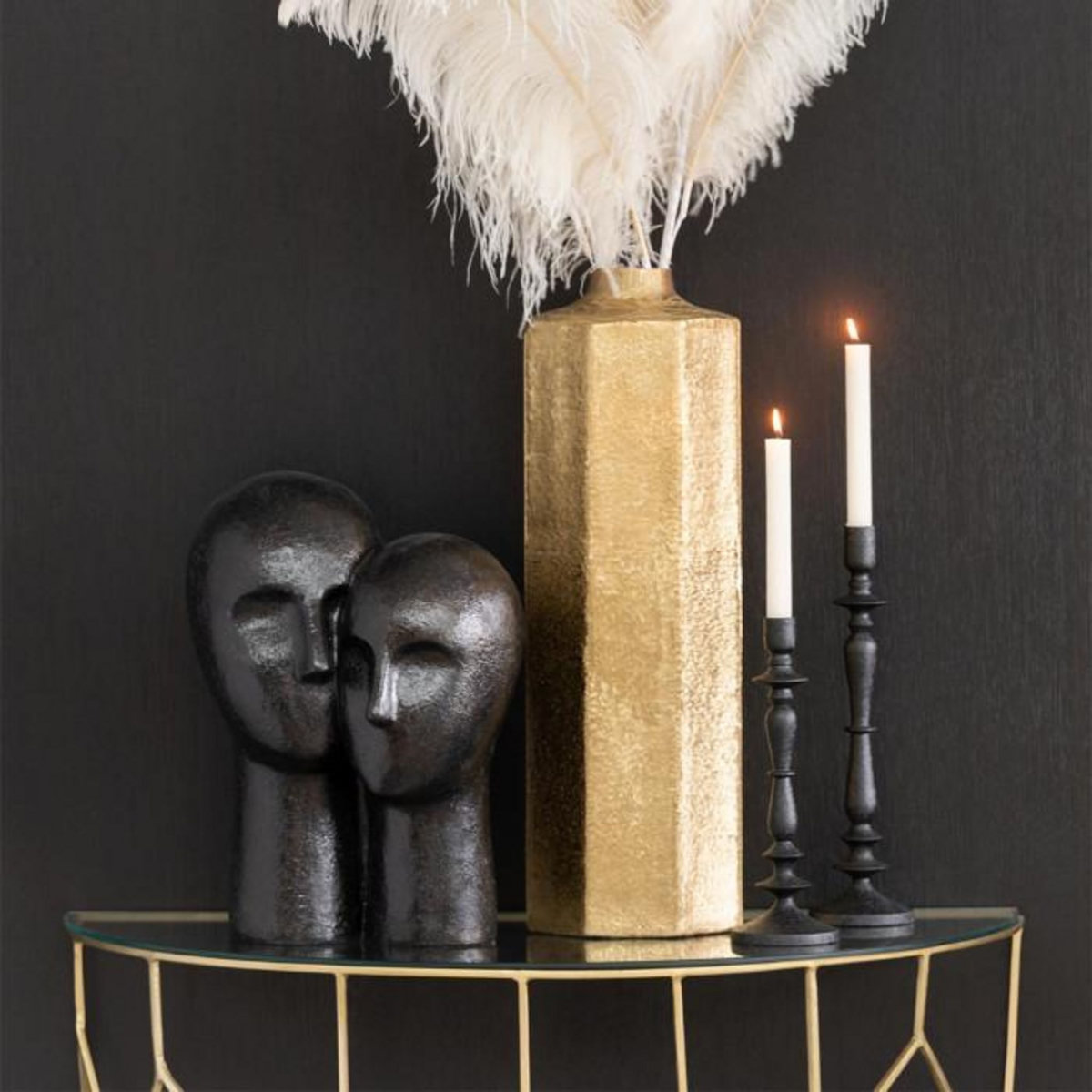 Paris Prix Chandelier en Métal  Kendrick  30cm Noir