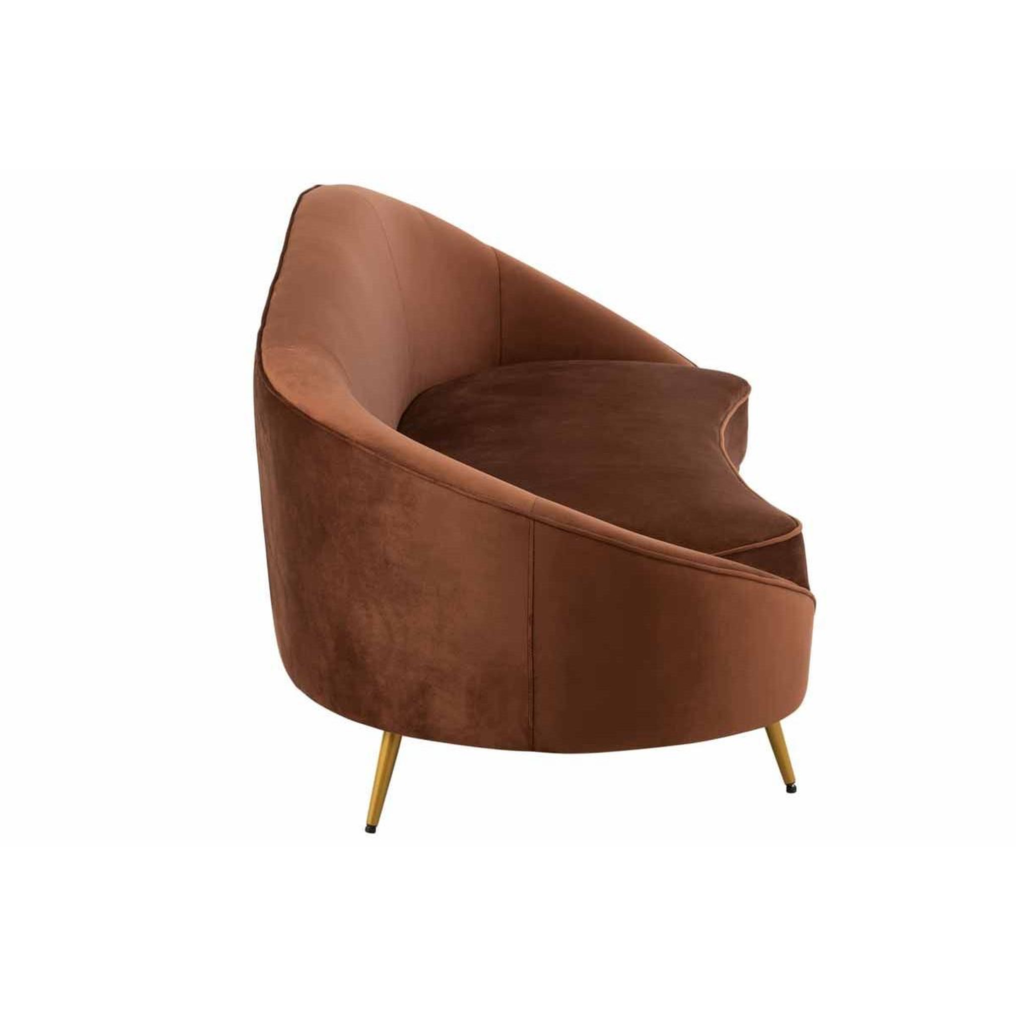 Voir la diapositive 3 : J-LINE Canapé design  sofane  180cm marron