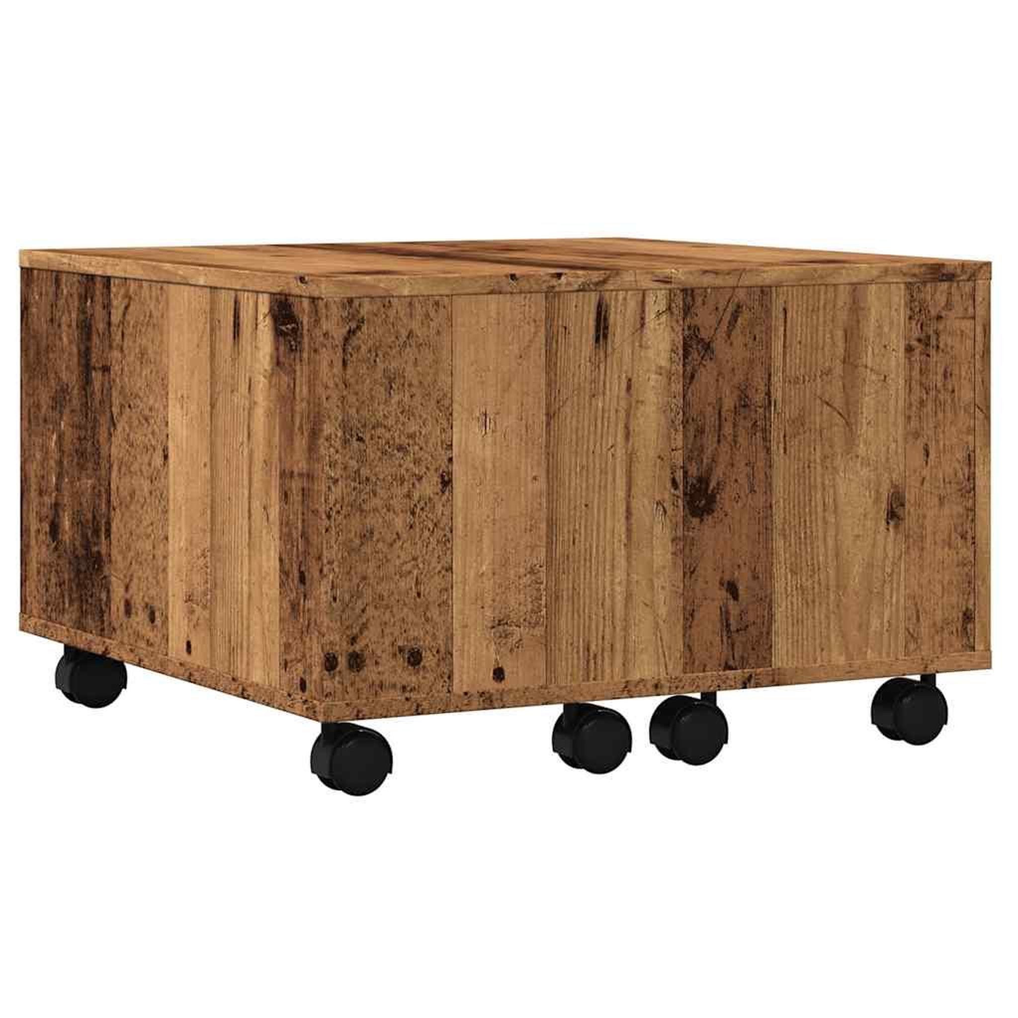 Voir la diapositive 2 : VIDAXL Table basse vieux bois 60x60x38 cm bois d'ingenierie