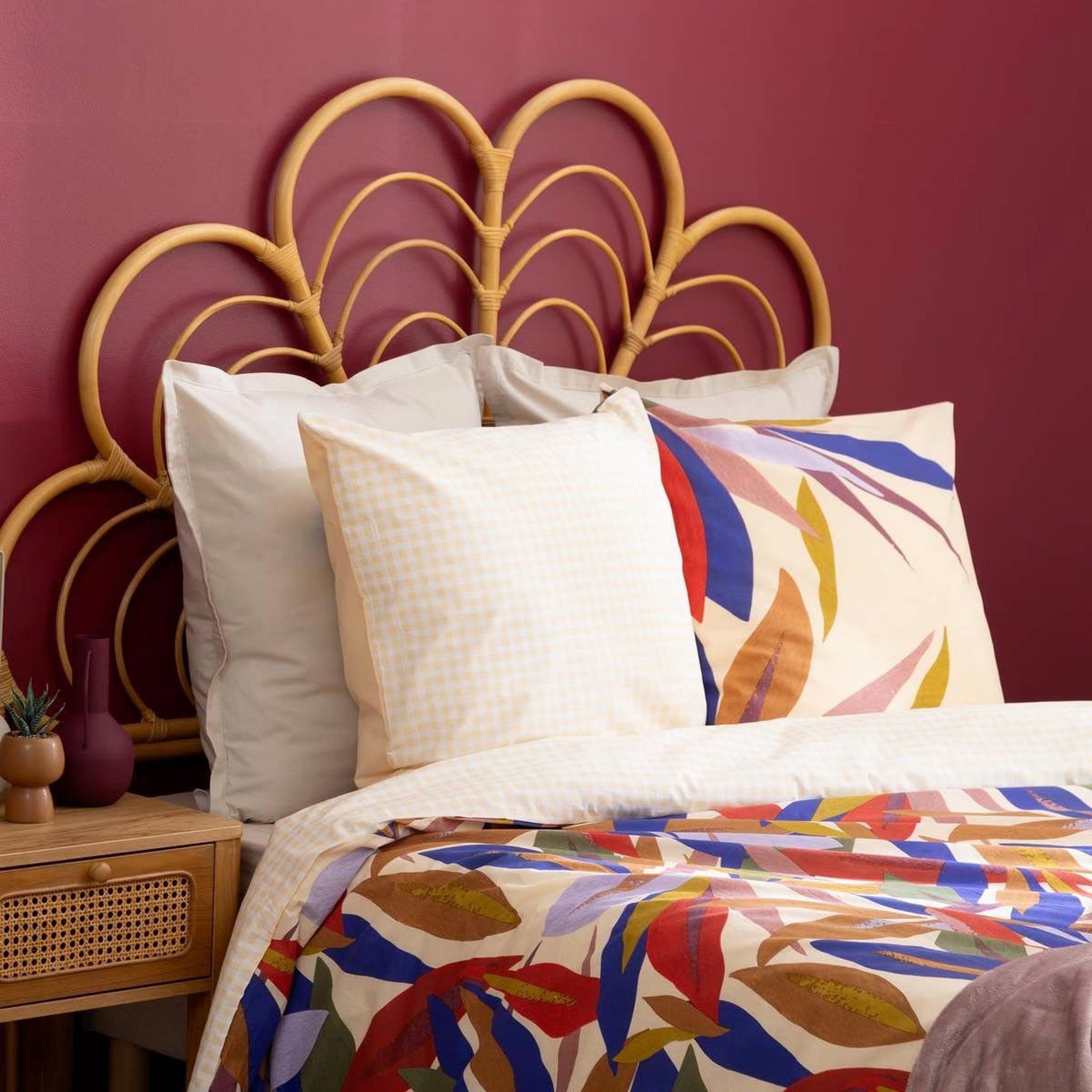 Voir la diapositive 3 : ATMOSPHERA Parure de lit 3 pièces  jannie  240x220cm multicolore