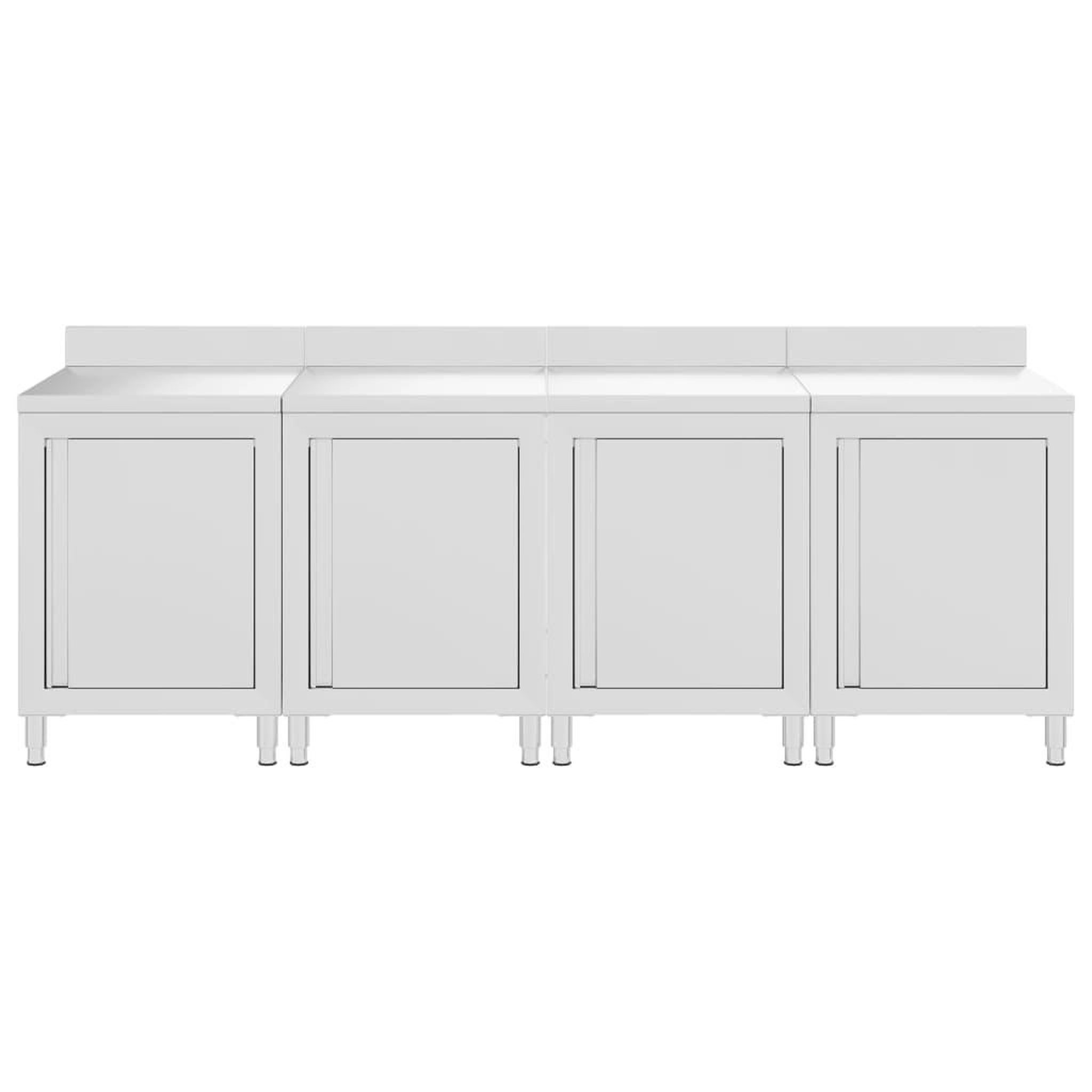 Voir la diapositive 3 : VIDAXL Table de travail commerciale avec armoire 240x60x96 cm Inox