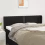 VIDAXL Tete de lit avec oreilles Noir 147x16x78/88 cm Similicuir