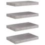 Voir la diapositive 2 : VIDAXL Etageres murales flottantes 4 pcs gris beton 40x23x3,8 cm MDF