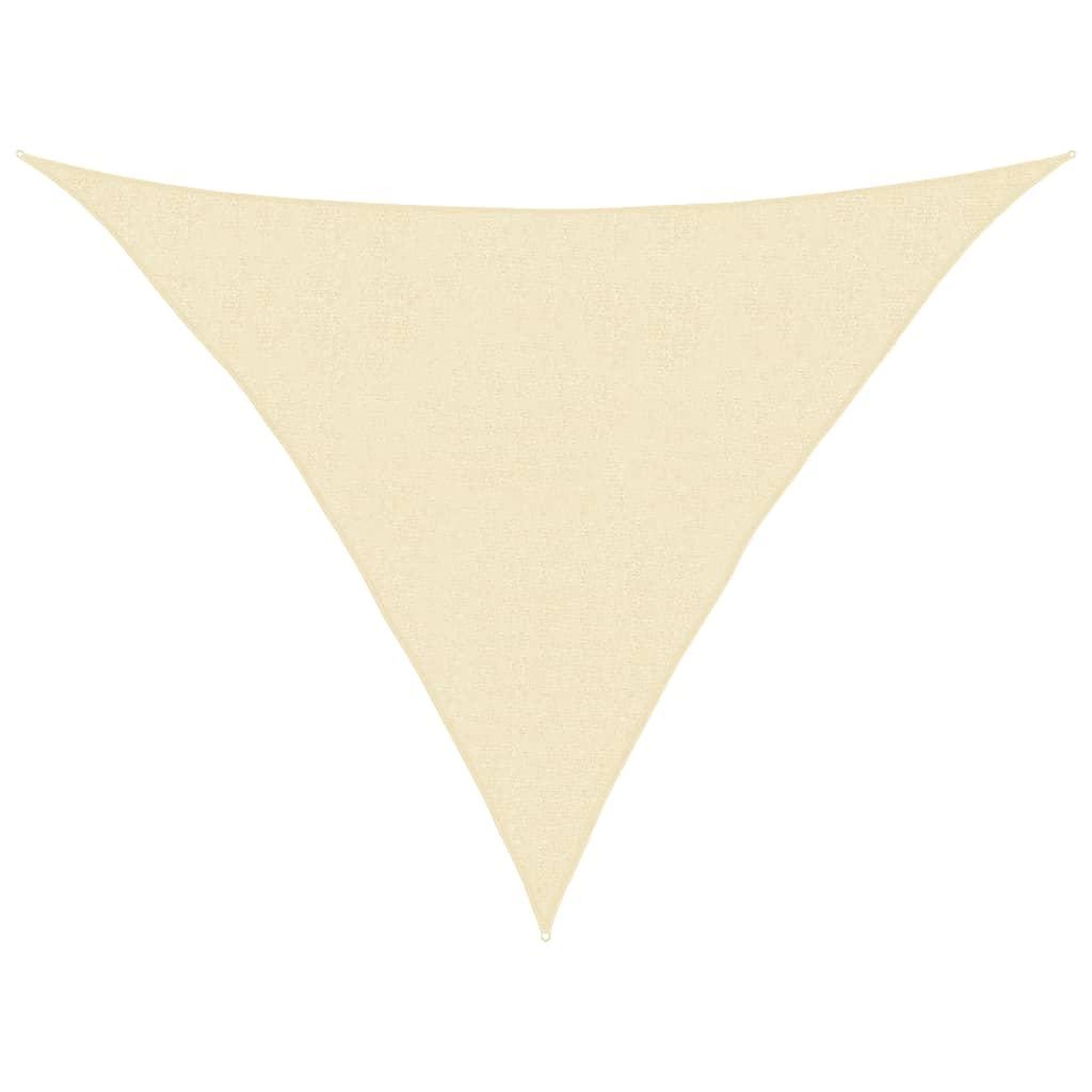 Voir la diapositive 2 : VIDAXL Voile d'ombrage 160 g/m^2 Creme 2,5x2,5x3,5 m PEHD