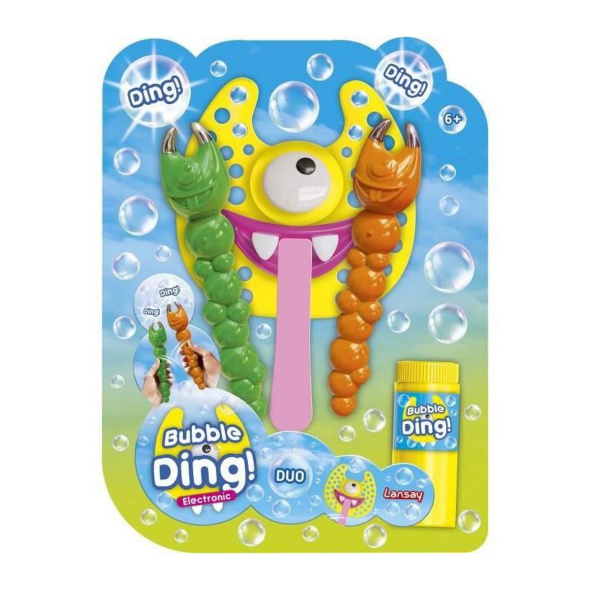LANSAY Jeu bulles de savon - LANSAY - 25640 - Bulles Party - Bubble Ding Duo Electronic