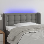 VIDAXL Tete de lit a LED Gris fonce 103x16x78/88 cm Tissu
