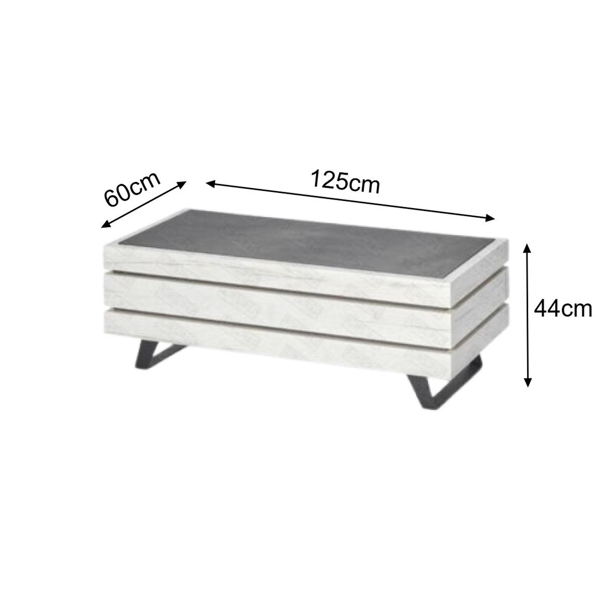Voir la diapositive 3 : JLC KREATION Table basse contemporaine plateau effet céramique GILDA