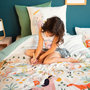Voir la diapositive 4 : COTE DECO Housse de couette 140x200 + 1 taie Tess rando coton 57 fils