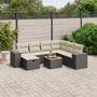 Voir la diapositive 1 : VIDAXL Salon de jardin 8 pcs avec coussins noir resine tressee