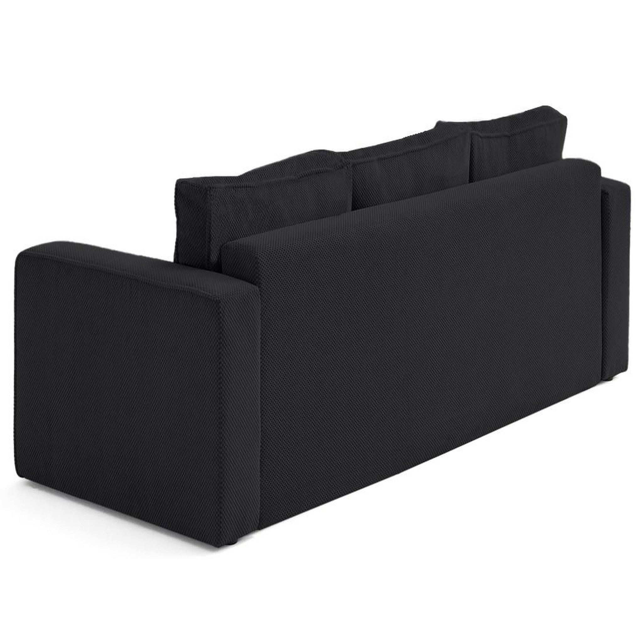 Voir la diapositive 6 : BEST MOBILIER Topaze - canapé droit 3 places convertible avec coffre en velours texturé