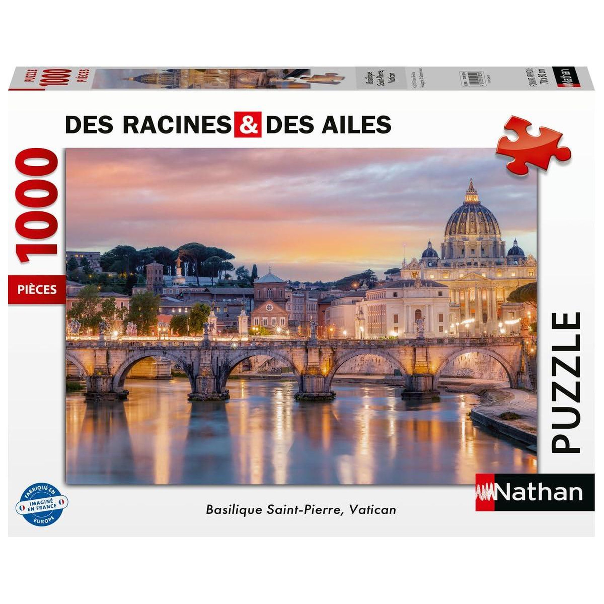 RAVENSBURGER Puzzle 1000 pièces-Basilique Saint-Pierre, Vatican-des Racines et des Ailes
