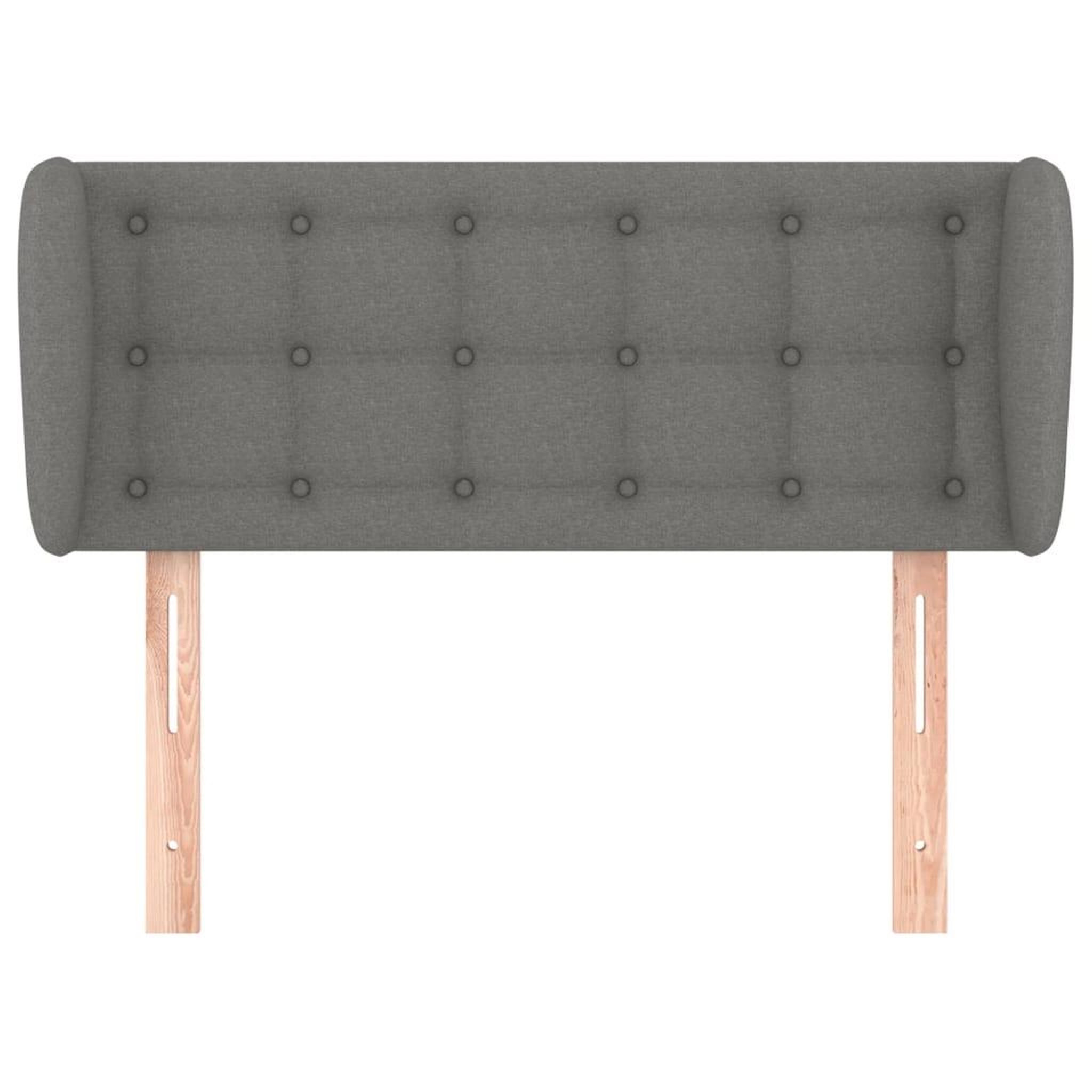 Voir la diapositive 3 : VIDAXL Tete de lit avec oreilles Gris fonce 103x23x78/88 cm Tissu
